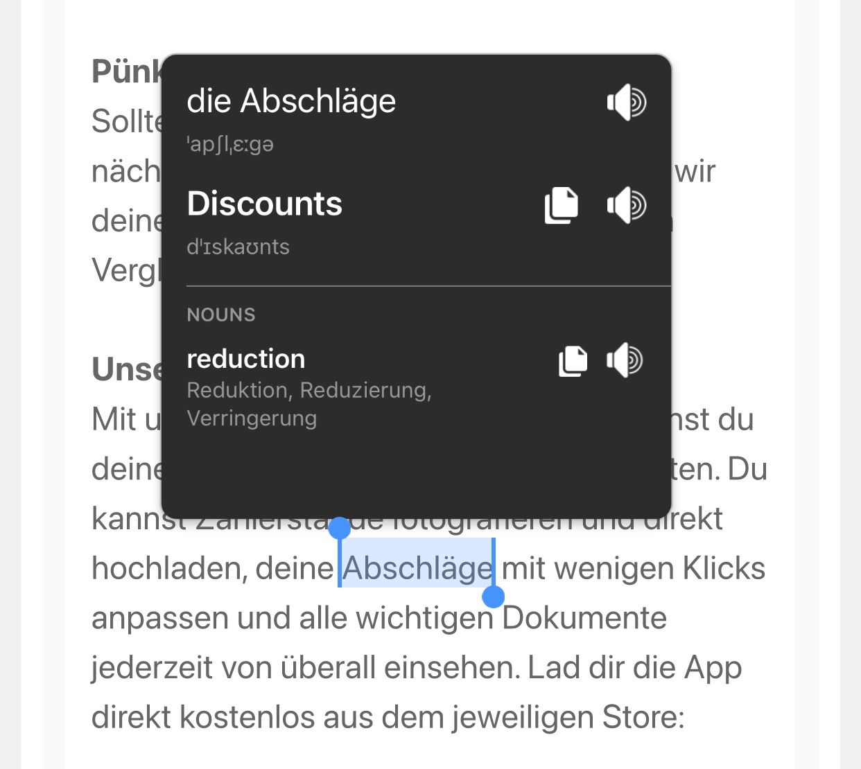 An email in Gmail on iPhone